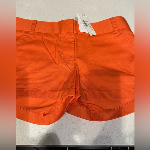 J.Crew NWT ladies Vibrant Orange Chino Shorts size 4 (3 inch inseam) - Picture 4 of 6